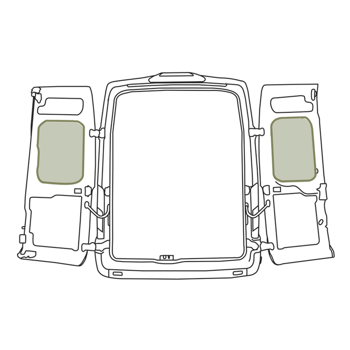 VanEssential Ford Transit Middle Rear Door Storage Panels (Pair)
