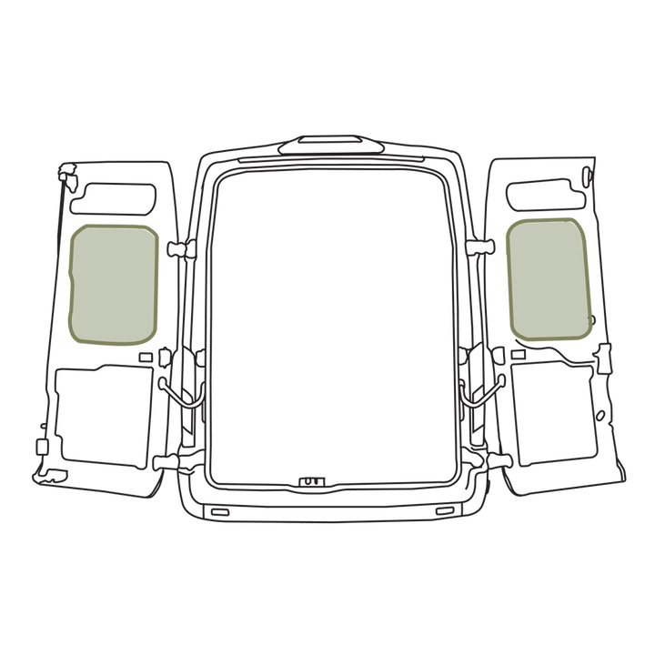 VanEssential Ford Transit Middle Rear Door Storage Panels (Pair)