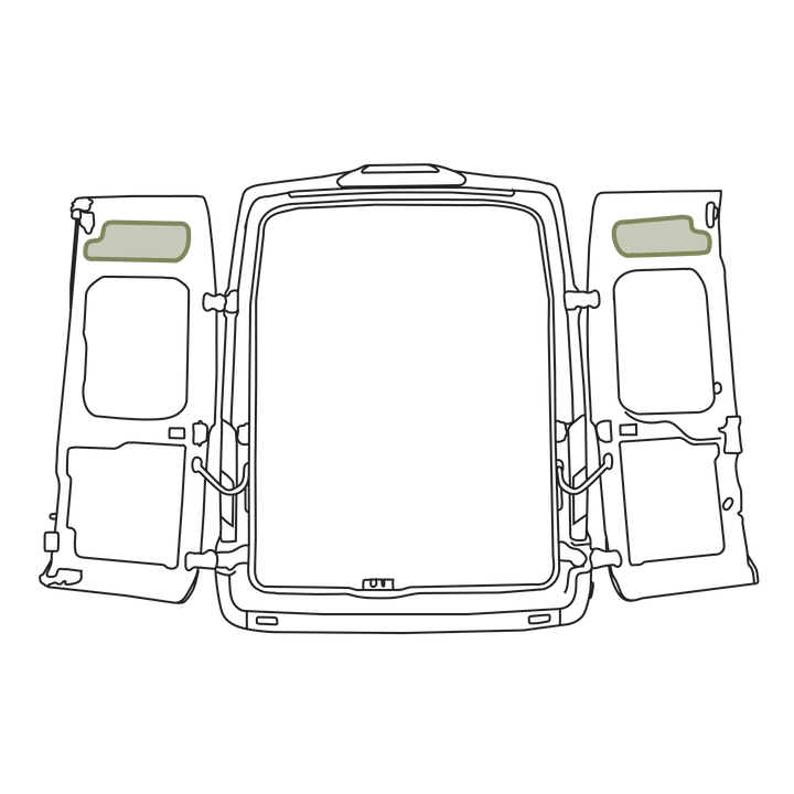 Ford Transit Upper Rear Door Storage Panels (Pair)