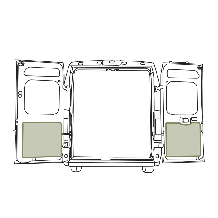 Ram Promaster Lower Rear Door Storage Panels (Rear) - AVC RIG