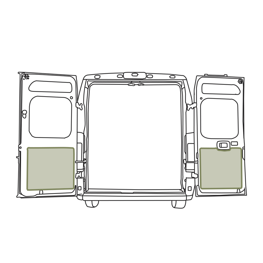 Ram Promaster Lower Rear Door Storage Panels (Rear) - AVC RIG