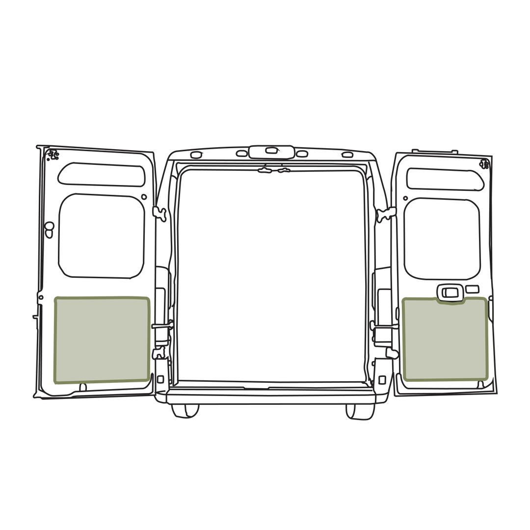 Ram Promaster Lower Rear Door Storage Panels (Rear)