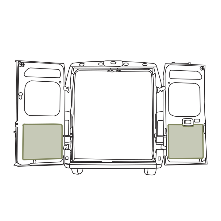 Ram Promaster Lower Rear Door Storage Panels (Rear)