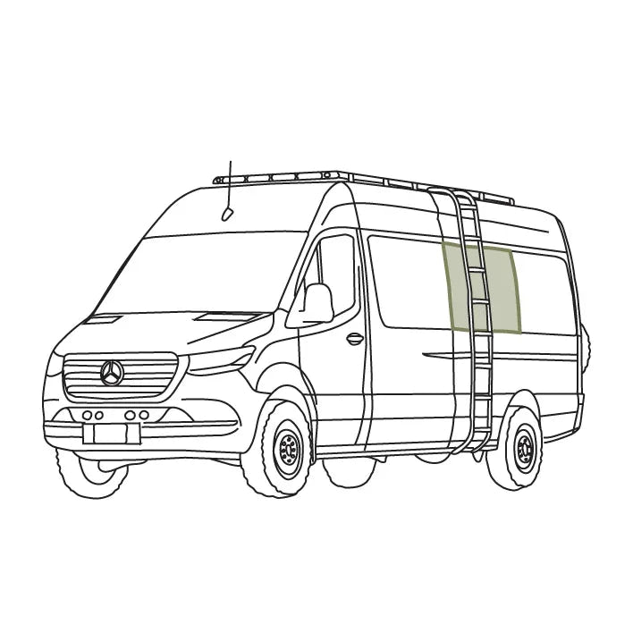 Mercedes Sprinter Stealth Passenger Van Middle Window Covers - AVC RIG