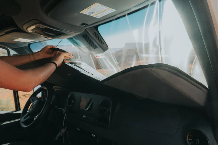 Mercedes Sprinter Reflective Front Windshield Cover - AVC RIG