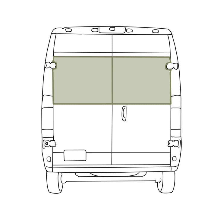 Ram Promaster Stealth Rear Door Window Covers (Pair) - AVC RIG