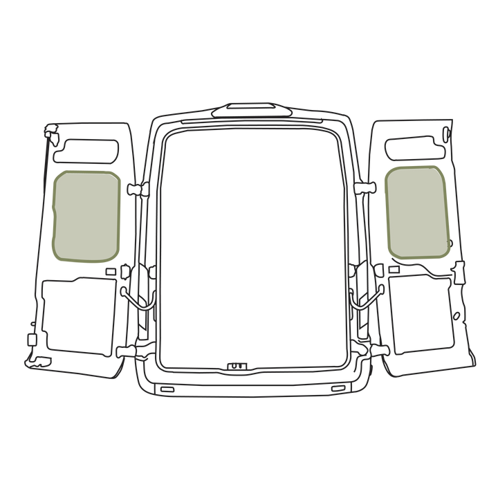Ford Transit Middle Rear Door Storage Panels (Pair) - AVC RIG