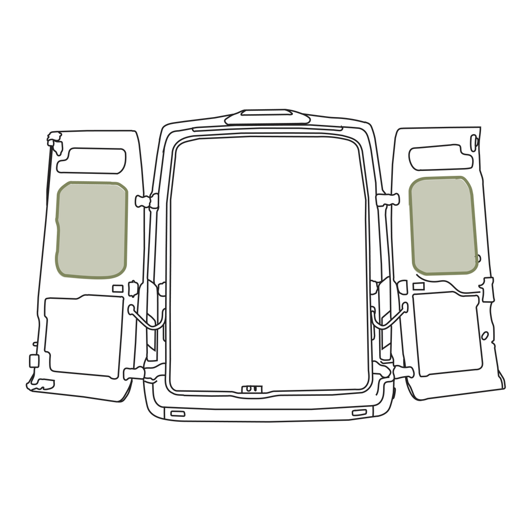 Ford Transit Middle Rear Door Storage Panels (Pair) - AVC RIG