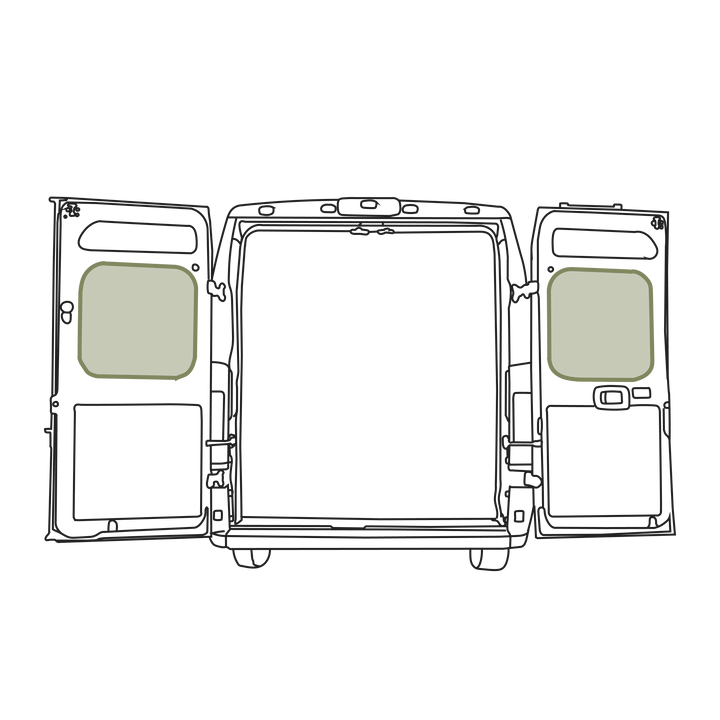 Ram Promaster Middle Rear Door Storage Panels (Pair) - AVC RIG