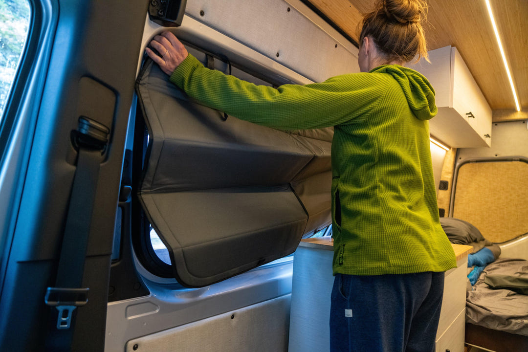 Mercedes Sprinter Stealth Sliding Door Window Cover - AVC RIG