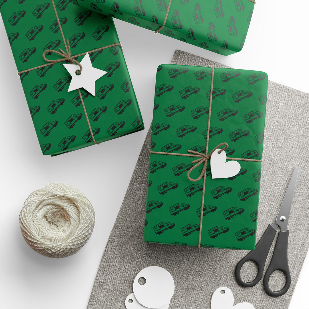 AVC Green Van logo wrapping paper
