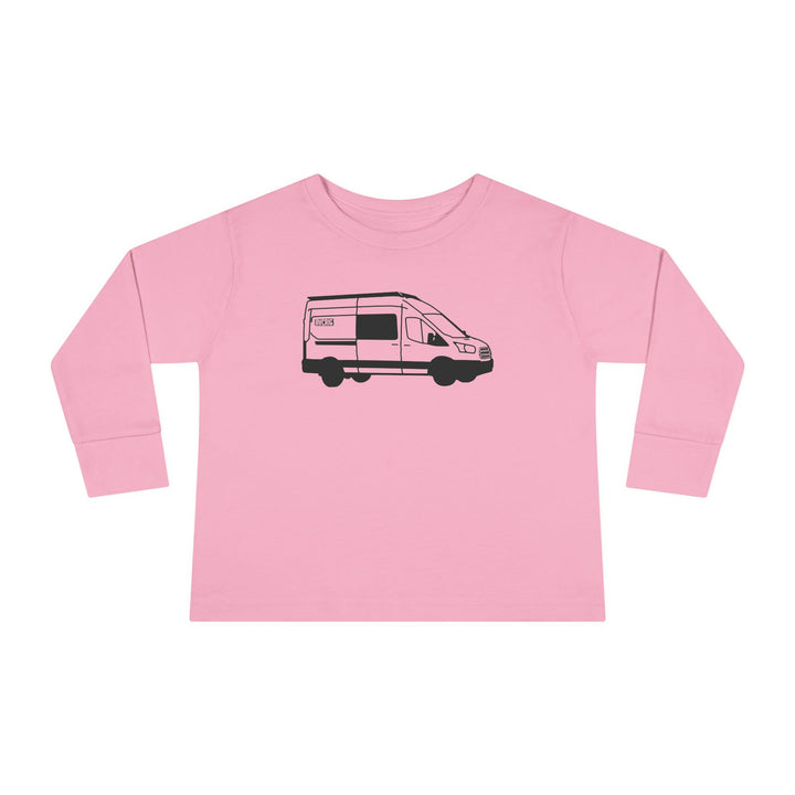 Toddler Long Sleeve Tee — 'AVC RIG' Ford Transit Line Art Van