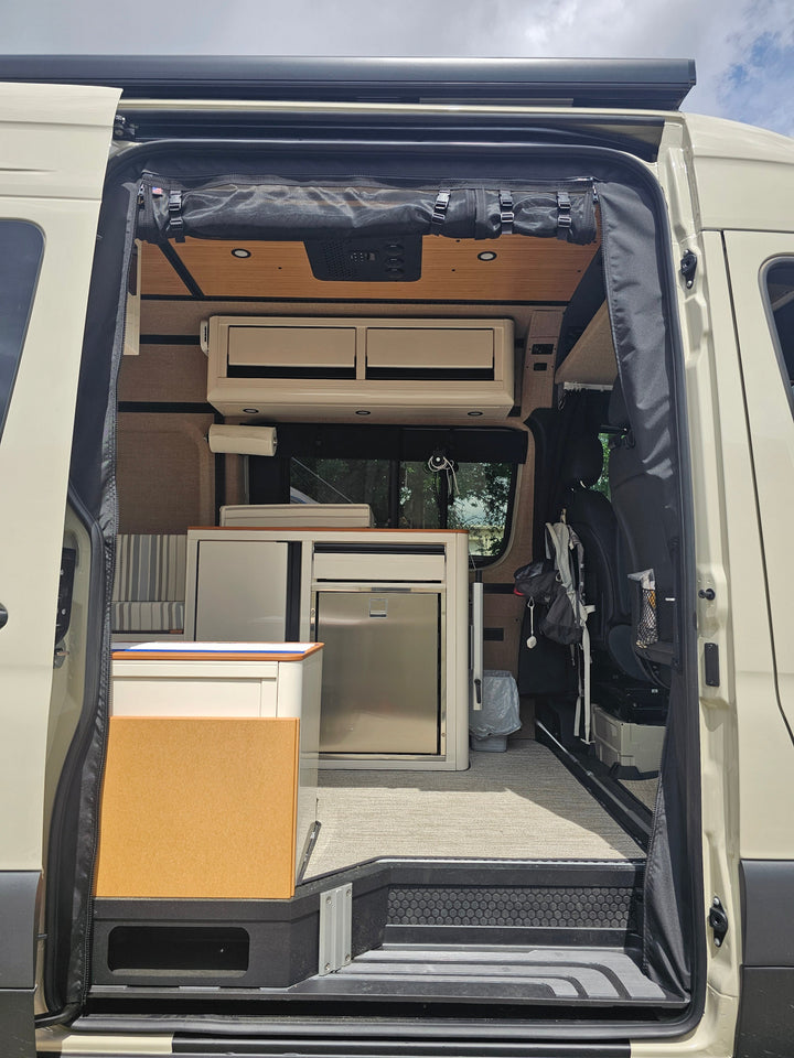 2025+ Mercedes Sprinter Side Sliding Door Insect Screen with New Door Latch