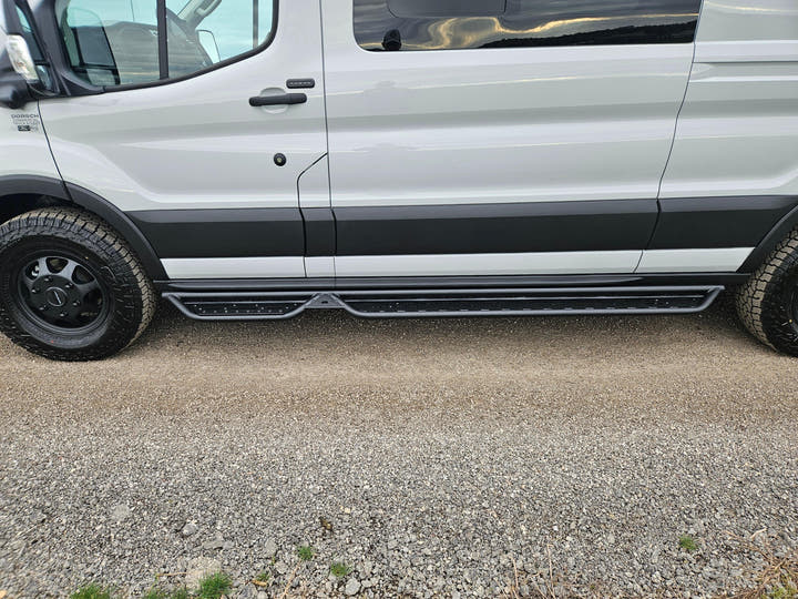 Rover Vans Side Steps for Ford Transit - AVC RIG