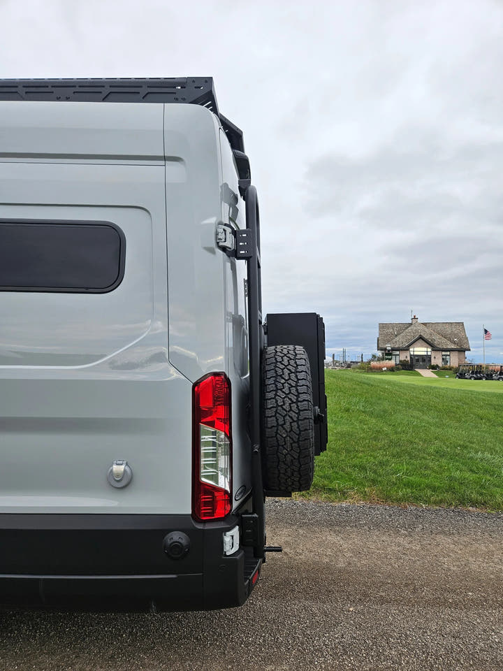 2025 Design Rover Vans Tire Carrier &amp; Ladder Combo for Ford Transit - AVC RIG