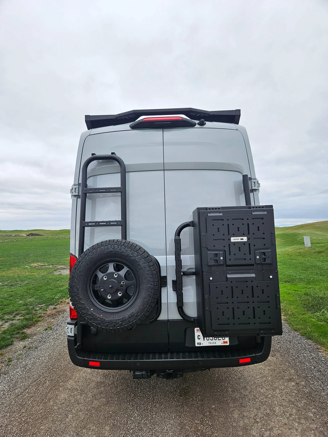 2025 Design Rover Vans Tire Carrier &amp; Ladder Combo for Ford Transit - AVC RIG