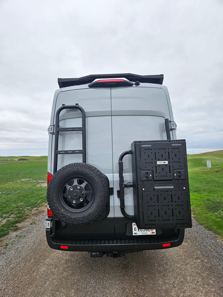 2025 Design Rover Vans Tire Carrier & Ladder Combo for Ford Transit