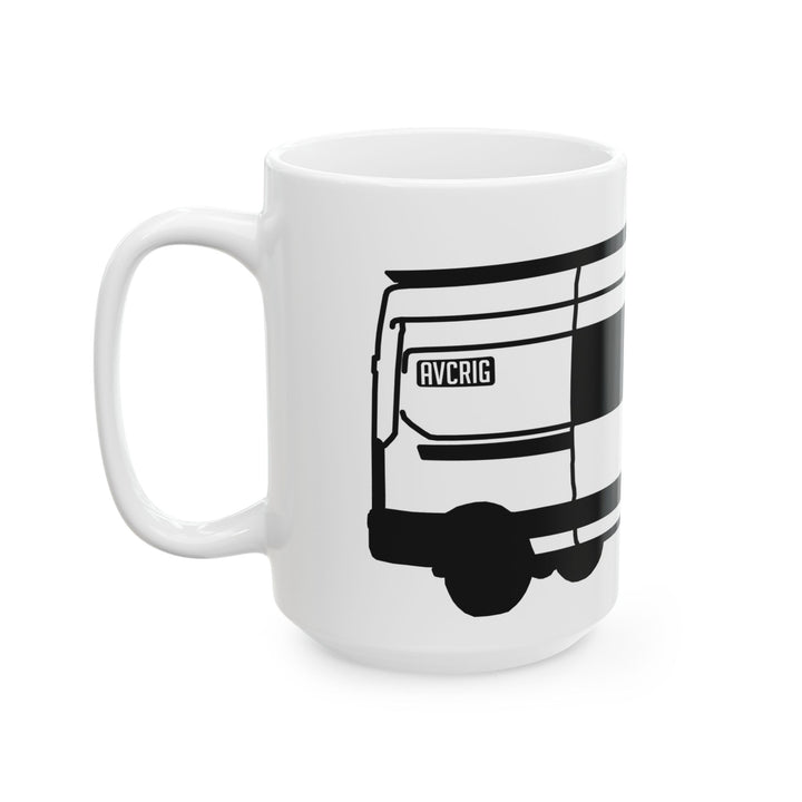 Black N White Van Ceramic Mug, (11oz, 15oz)