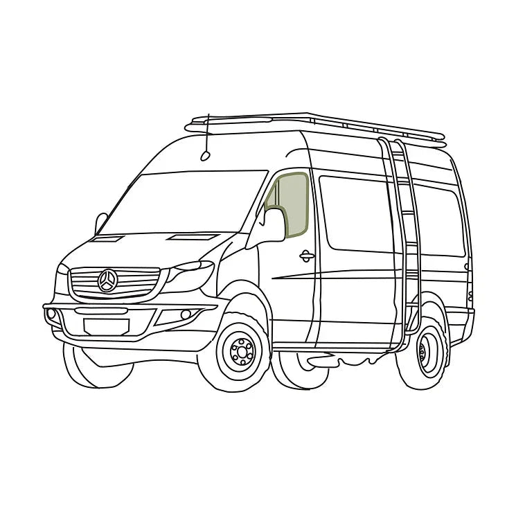 Mercedes Sprinter Reflective Front Door Window Cover (Pair) - AVC RIG