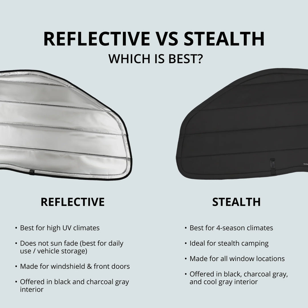 Ford Transit Stealth Front Door Window Covers (Pair) - AVC RIG