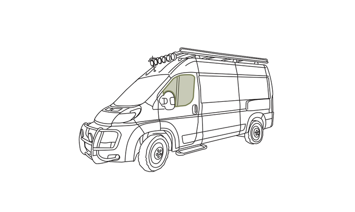 Ram Promaster Reflective Front Door Window Covers (Pair)