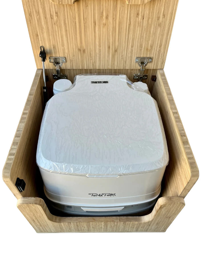 Porta Potti 345/135 Bamboo Toilet Lift top Cabinet Flat Pack Kit - AVC RIG