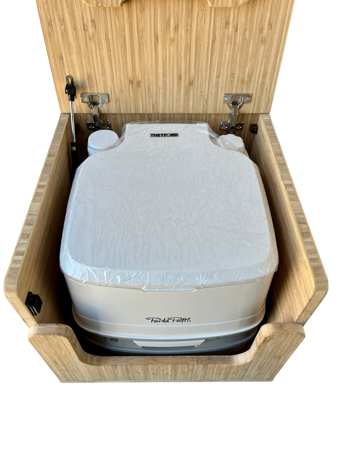 Porta Potti 345/135 Bamboo Toilet Lift top Cabinet Flat Pack Kit - AVC RIG
