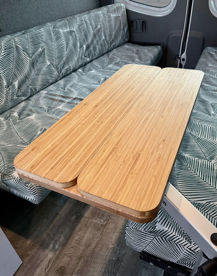 The Elite Bamboo Table 3/4" Thick For Camper Vans and RVs - AVC RIG