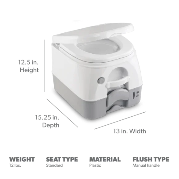 Dometic 972 Portable Toilet - 2.6 Gallon - AVC RIG