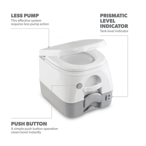 Dometic 972 Portable Toilet - 2.6 Gallon - AVC RIG