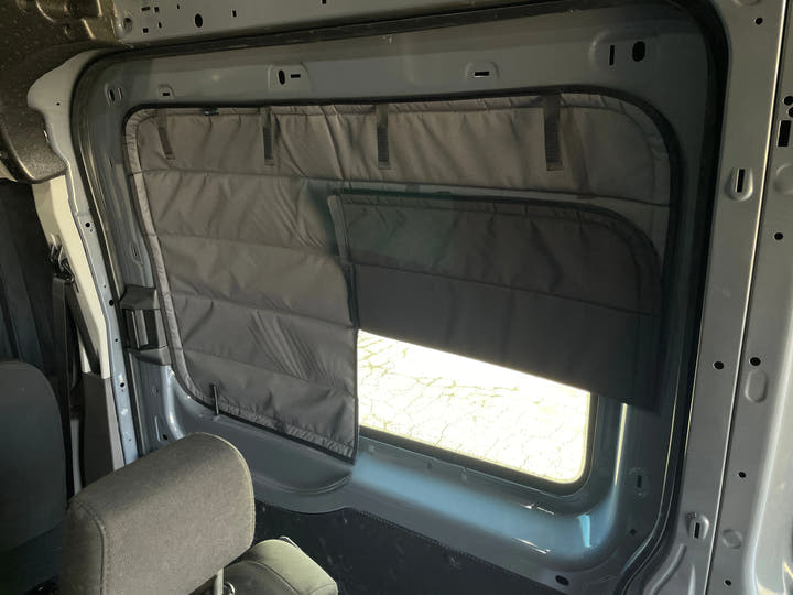Ford Transit Stealth Sliding Door Window Cover - AVC RIG