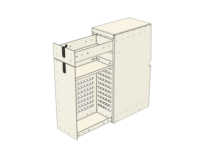 Aluminum Pantry with Drawer Cabinet