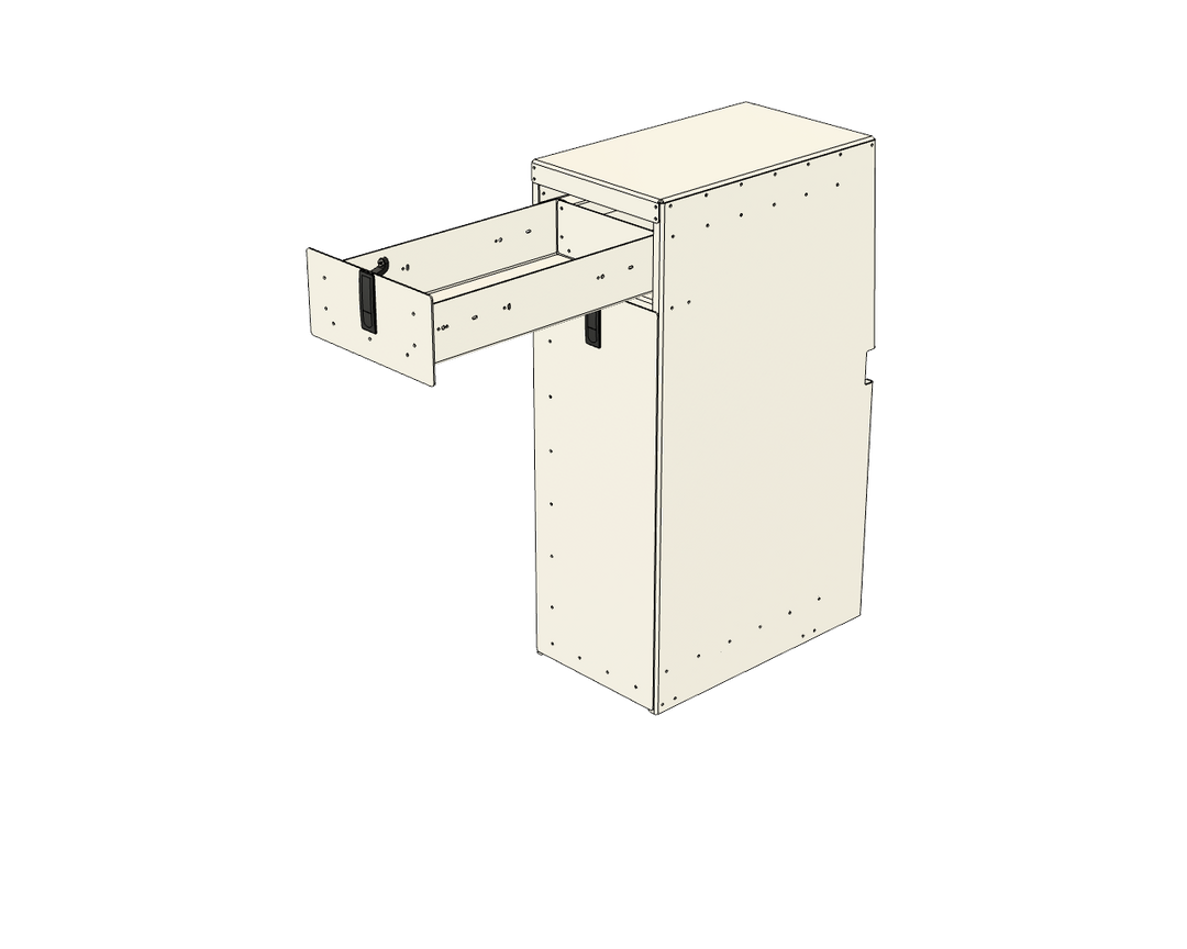 Aluminum Pantry with Drawer Cabinet
