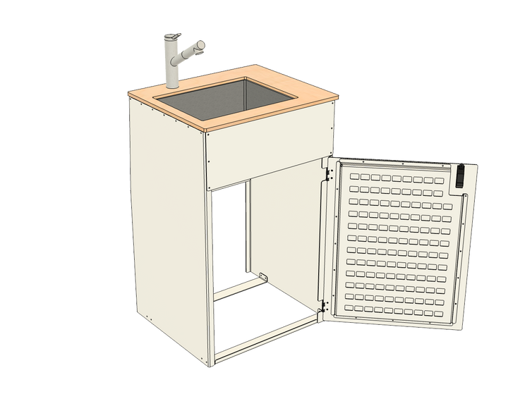 Aluminum Sink Cabinet
