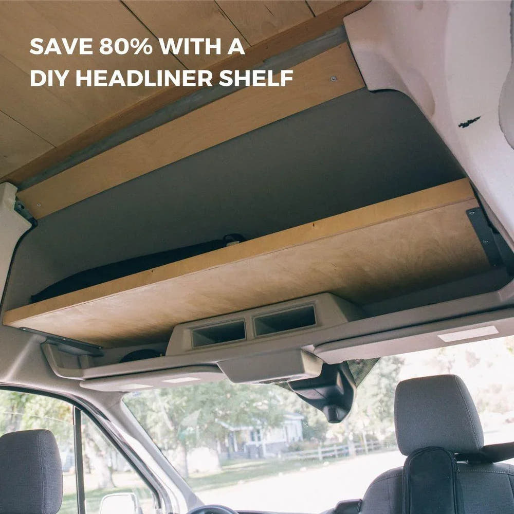 Ford Transit Headliner Shelf DIY Kit - AVC RIG