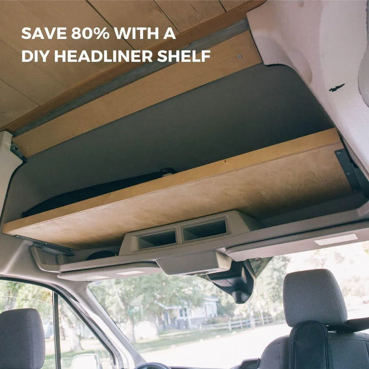 Ford Transit Headliner Shelf DIY Kit - AVC RIG