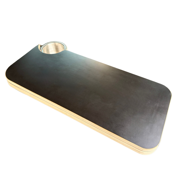 Hex-Duo Folding Black Hex Lagun Table 3/4" For Camper Vans and RVs - AVC RIG