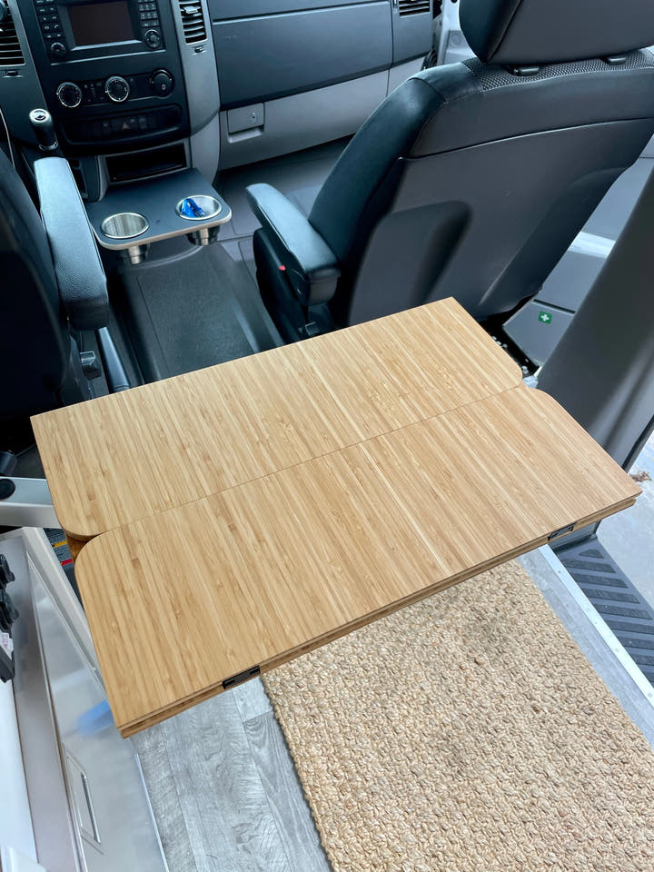 Folding Bamboo Lagun Table for Camper Vans and RVs - AVC RIG