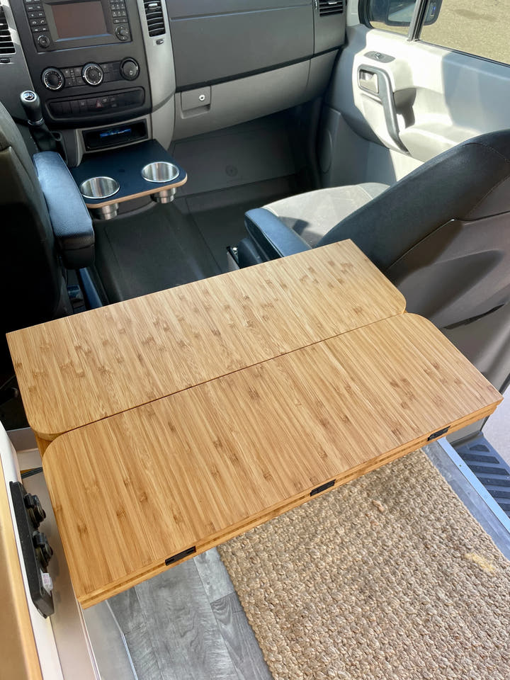 Folding Bamboo Lagun Table 3/4" Thick For Camper Vans and RVs - AVC RIG
