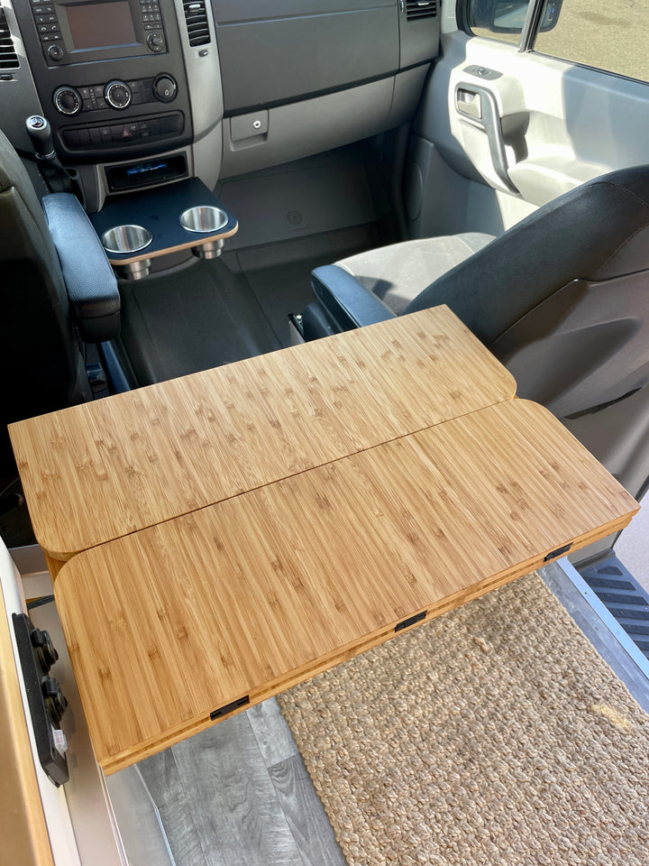 Folding Bamboo Lagun Table 3/4" Thick For Camper Vans and RVs - AVC RIG