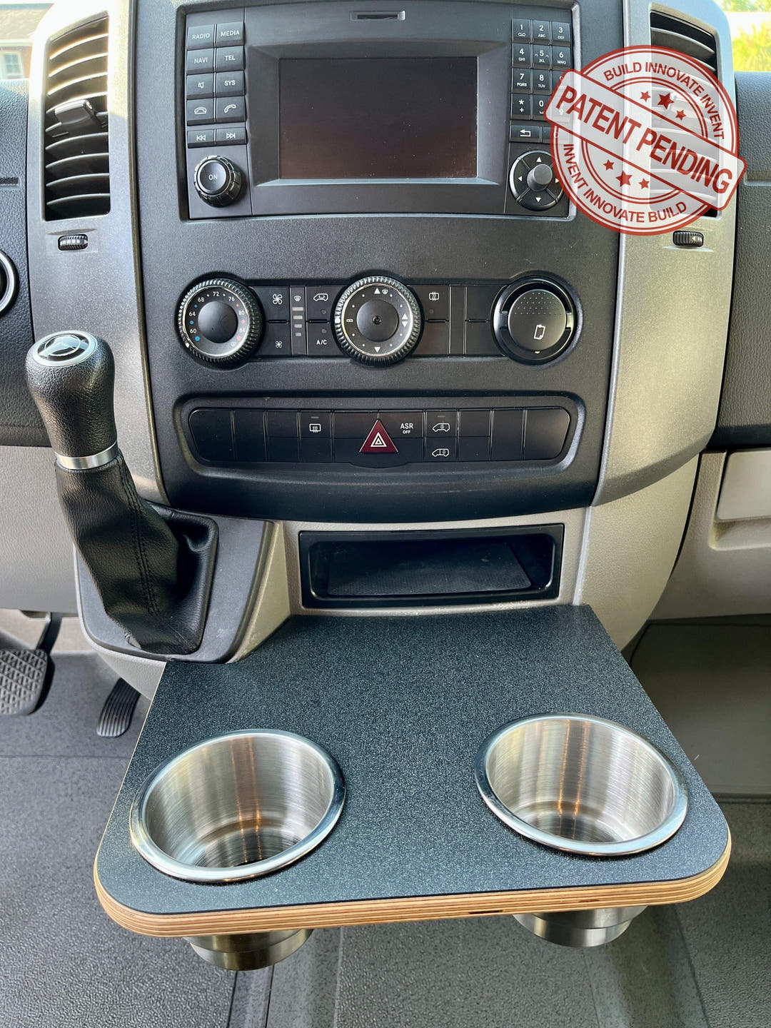 Mercedes-Benz Sprinter Cup Holder Accessories NCV3 06-18 Snack Tray Phone Table Stainless Camper Van - AVC RIG