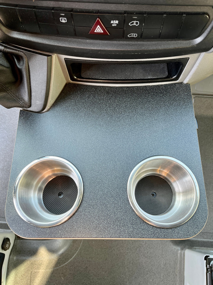 Mercedes-Benz Sprinter Cup Holder Accessories NCV3 06-18 Snack Tray Phone Table Stainless Camper Van - AVC RIG