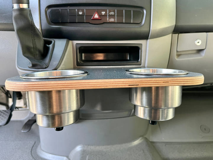 Mercedes-Benz Sprinter Cup Holder Accessories NCV3 06-18 Snack Tray Phone Table Stainless Camper Van - AVC RIG