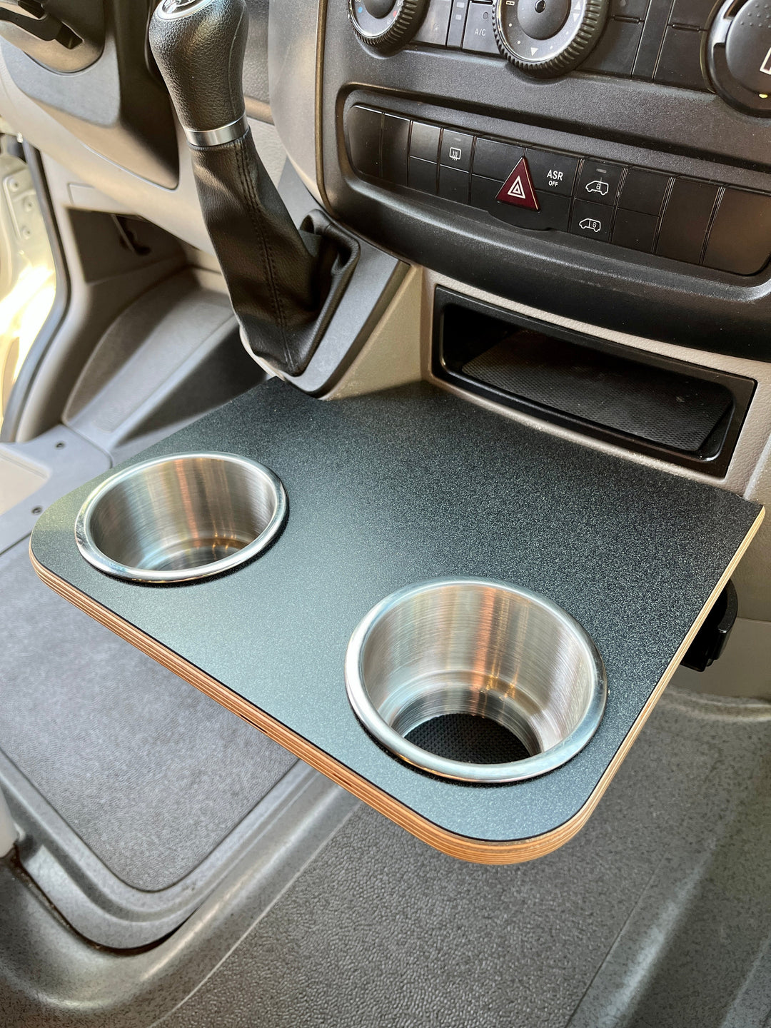 Mercedes-Benz Sprinter Cup Holder Accessories NCV3 06-18 Snack Tray Phone Table Stainless Camper Van - AVC RIG