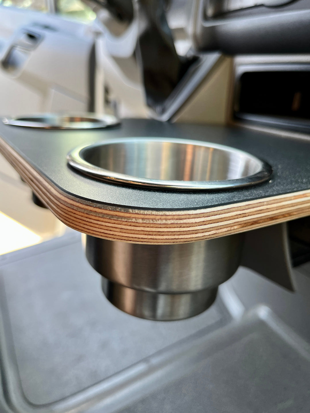 Mercedes-Benz Sprinter Cup Holder Accessories NCV3 06-18 Snack Tray Phone Table Stainless Camper Van - AVC RIG
