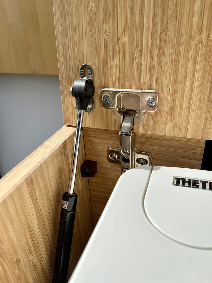Porta Potti 565E/365 Curve Bamboo Toilet Lift top Cabinet Flat Pack Kit - AVC RIG