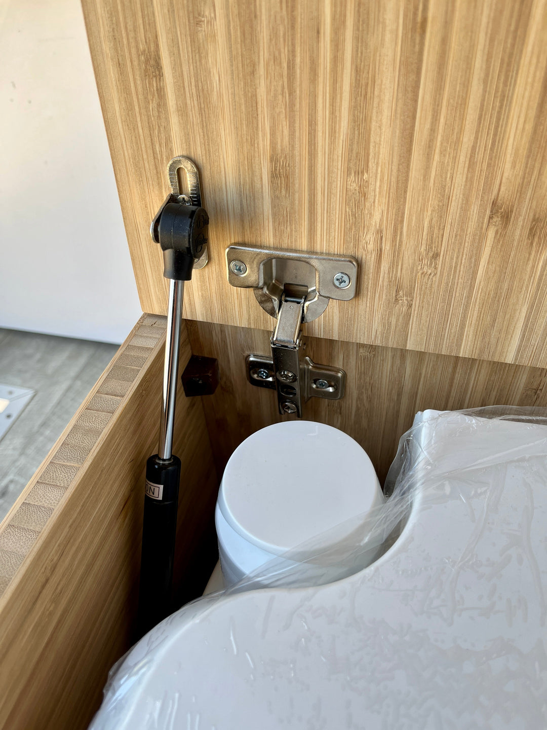 Porta Potti 345/135 Bamboo Toilet Lift top Cabinet Flat Pack Kit - AVC RIG