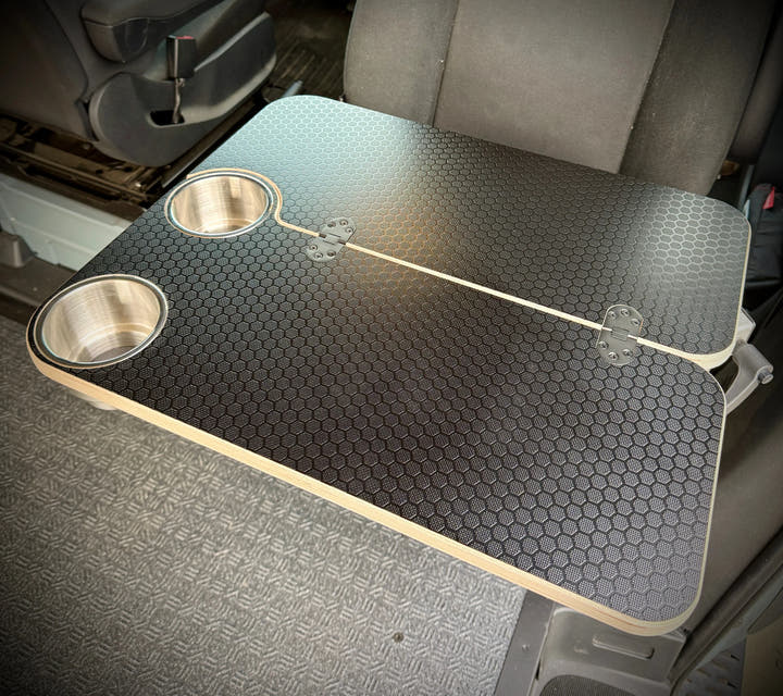 Hex-Duo Folding Black Hex Lagun Table 3/4" For Camper Vans and RVs - AVC RIG