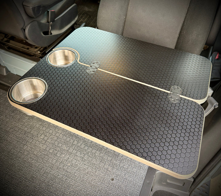Hex-Duo Folding Black Hex Lagun Table 3/4" For Camper Vans and RVs - AVC RIG
