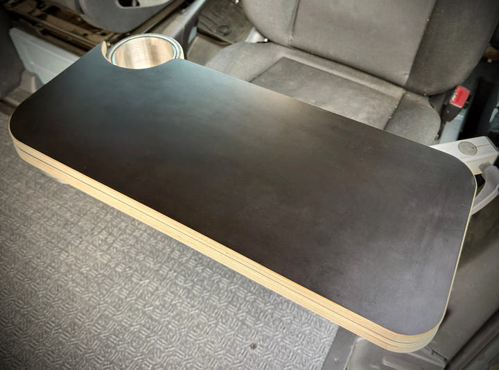 Hex-Duo Folding Black Hex Lagun Table 3/4" For Camper Vans and RVs - AVC RIG